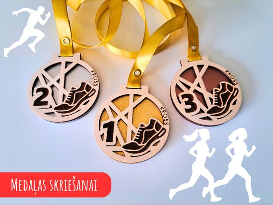 Medaļas skriešanai ar krāsotu pamatni #2