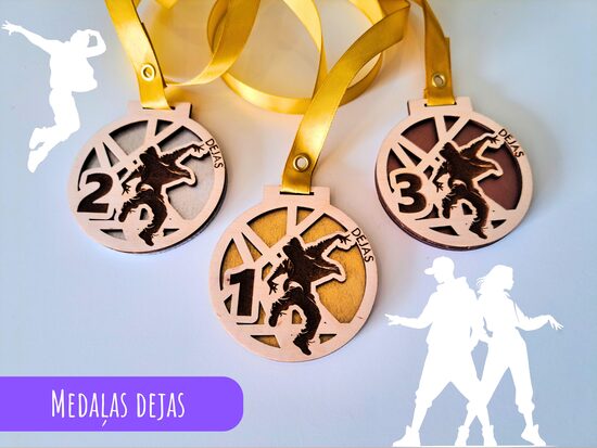 Medaļas dejām ar krāsotu pamatni #2