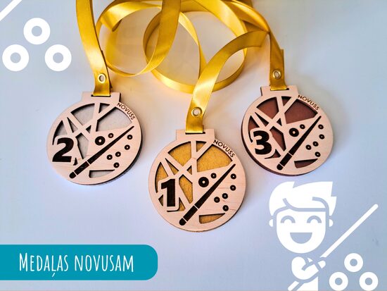 Medaļas novusam ar krāsotu pamatni #2