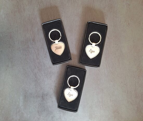 Atslēgu piekariņš "Sirds" Līgai/Jānim