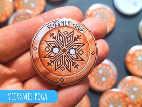 Nozīmīte "Veiksmes poga" (bez gada)