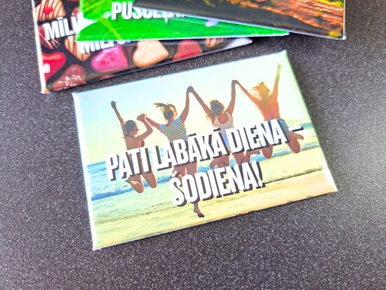 Foto magnēts "Pati labākā diena - šodiena."