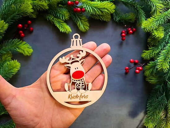 Personalizēts eglīšu rotājums "Lielais briedītis"