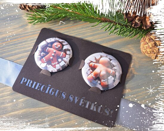 Magnētiņu pārītis "Piparkūku vīriņš"