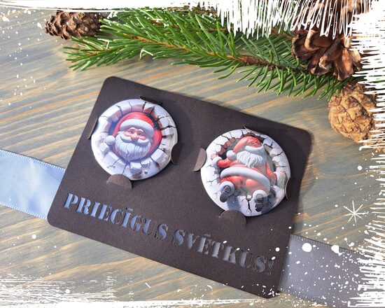 Magnētiņu pārītis "Ziemassvētku vecītis"