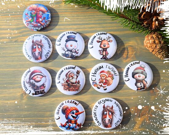 Magnētiņi Ziemassvētku noskaņās (9 veidi, RU)