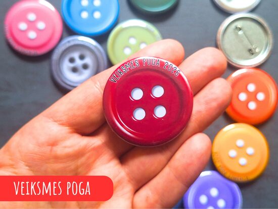 Nozīmīte "Veiksmes poga" (krāsainas)