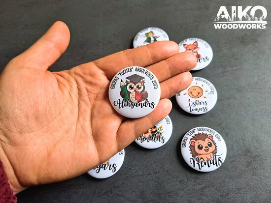 Krāsainie magnētiņi ar apdruku