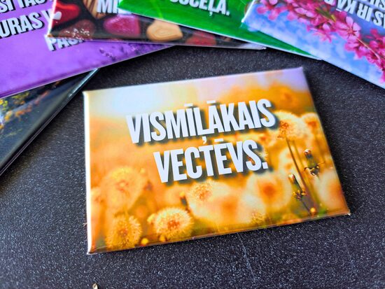 Foto magnēts "Vismīļākais vectēvs"