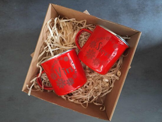 2 krūzīšu komplekts (sarkans)