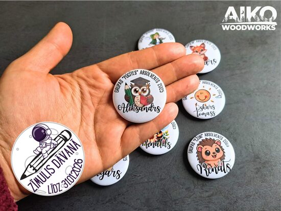 Krāsainie magnētiņi ar apdruku