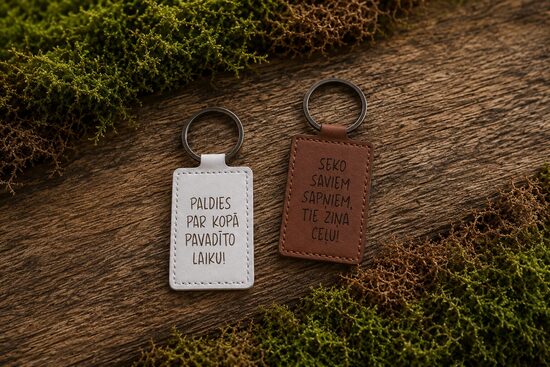 Personalizēts lielais mākslīgās ādas piekariņš