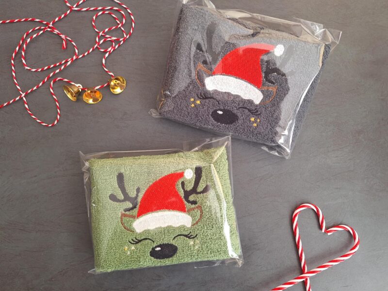 Virtuves dvielītis ar briedīša izšuvumu (30x50cm)